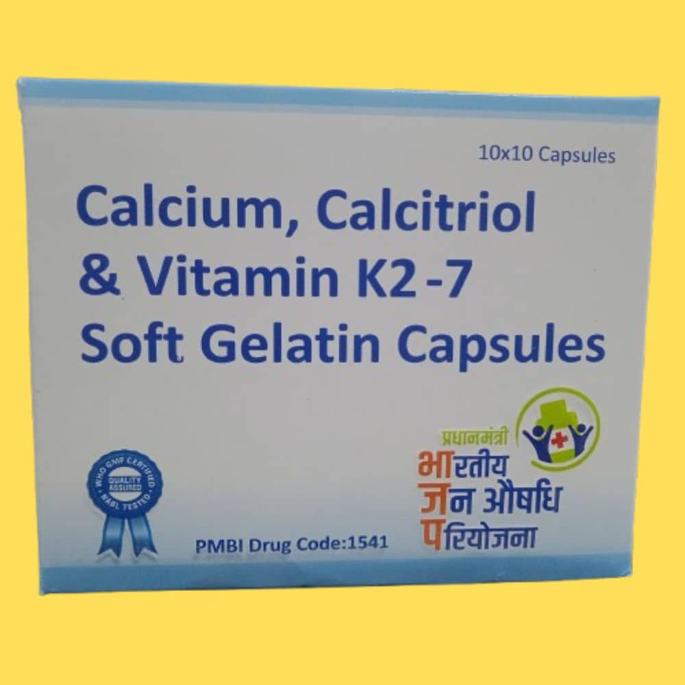 Calcium 1250mg, Calcitriol 0.25mcg and Vitamin K2-7 45mcg Capsules